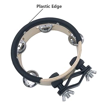 Amazon.com: TUOREN Percussion Jingle Tambourine 6.1